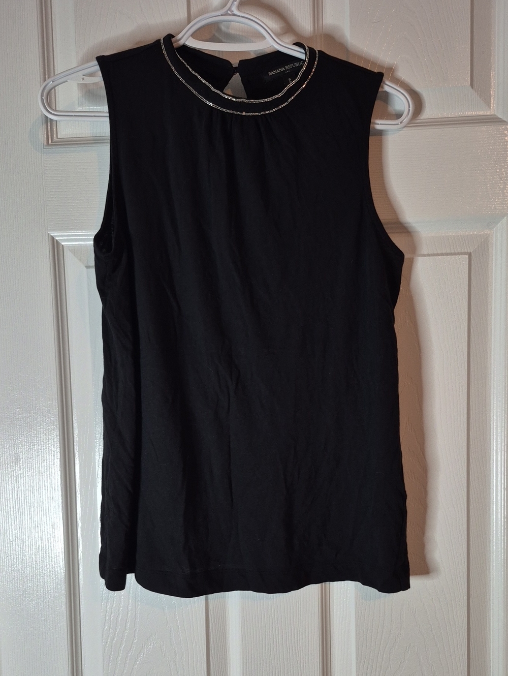 Banana Republic Sleeveless Black Mockneck Top Size Small